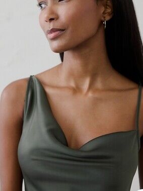 Satin Midi Sheath Dress NWT Medium
